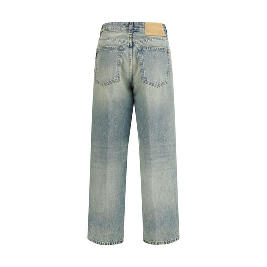 Haikure Blue Cotton Straight-Leg Jeans