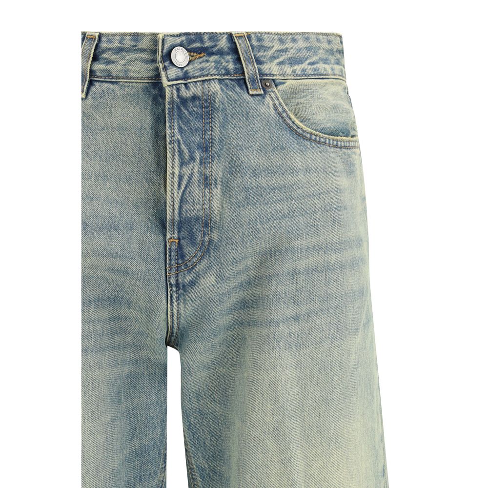 Haikure Blue Cotton Straight-Leg Jeans