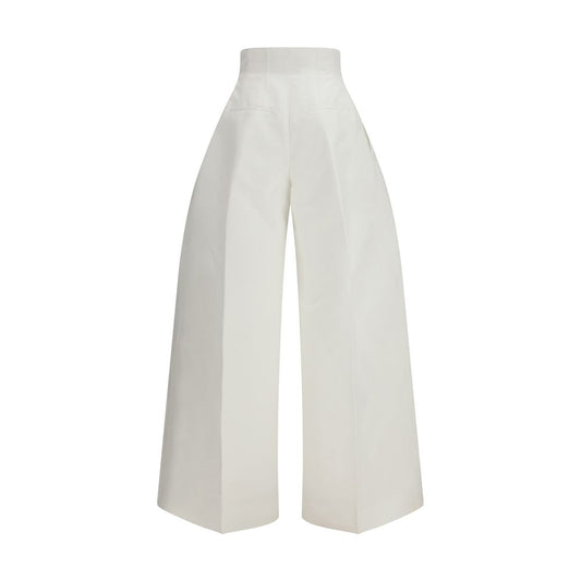 Jacquemus White Cotton Cropped Pants