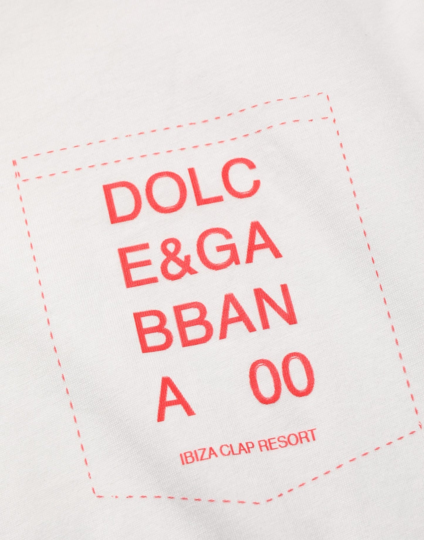 Dolce & Gabbana White Graphic Print Cotton Crew Neck T-shirt