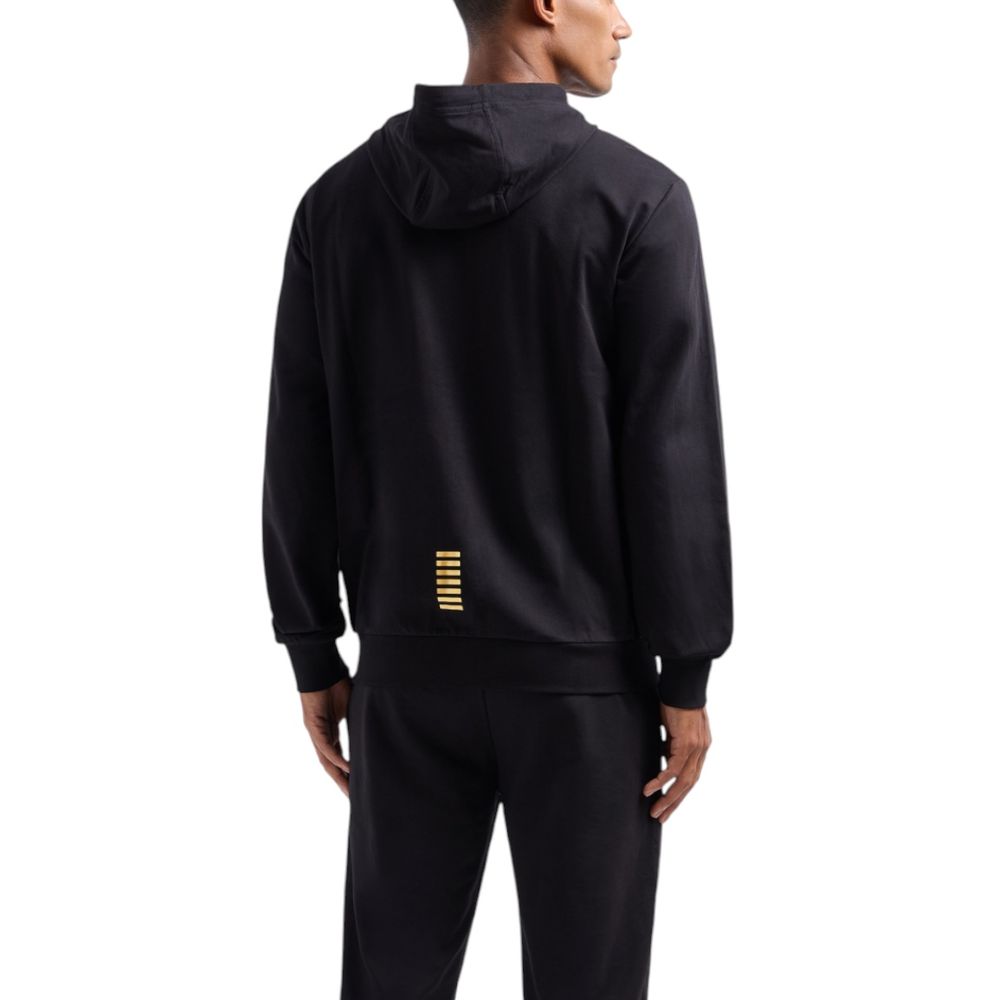 EA7 Emporio Armani Black Cotton Sweatsuit