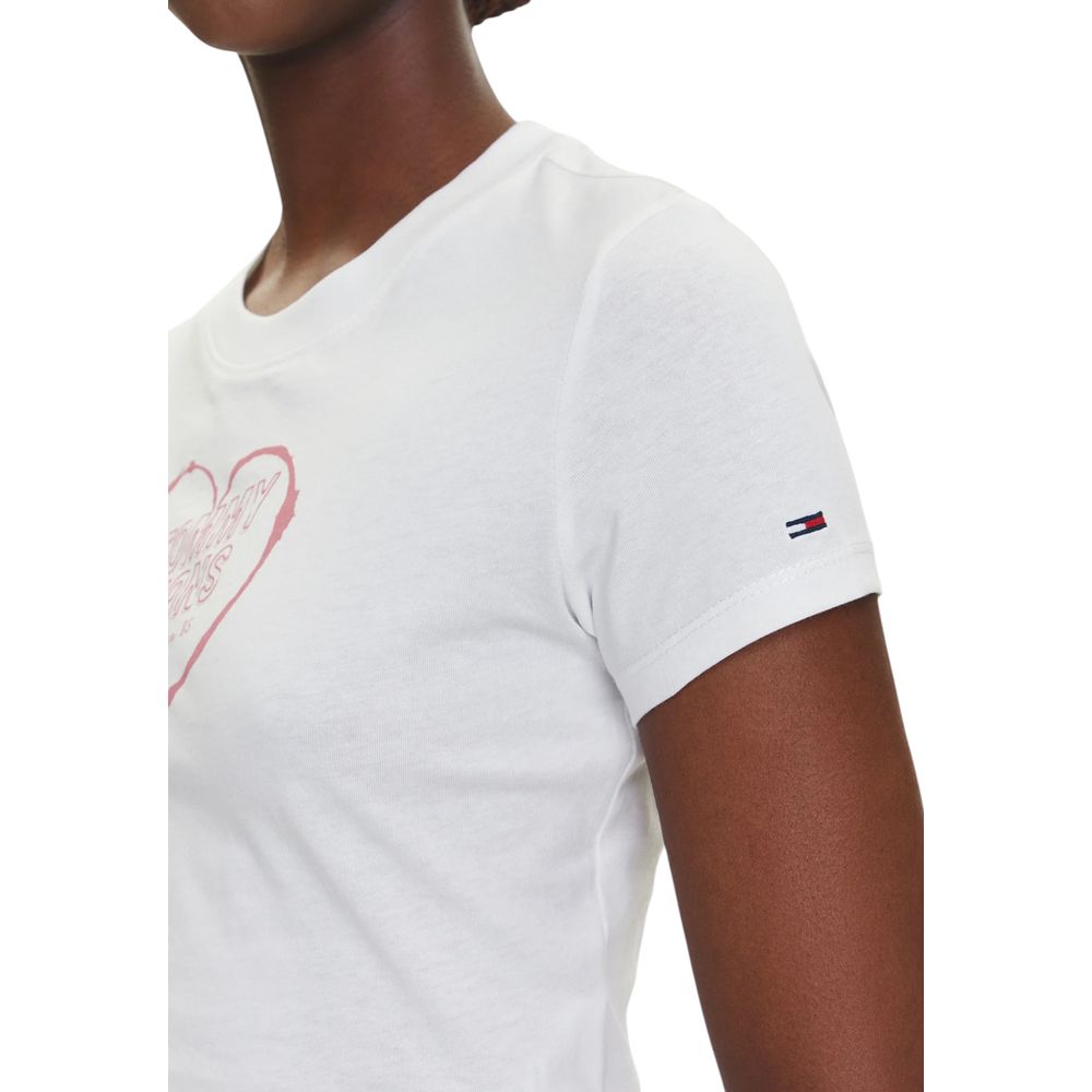 Tommy Hilfiger Jeans Cream Recycled Cotton T-Shirt