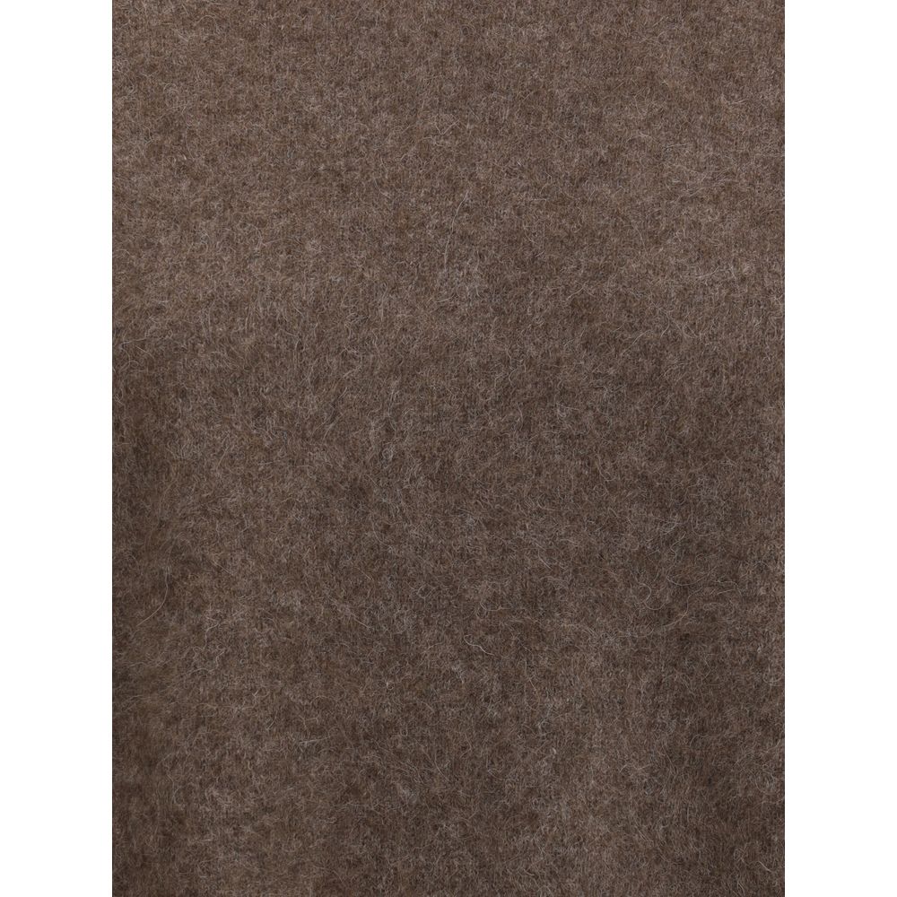 P.A.R.O.S.H. Brown Horsehair Turtleneck