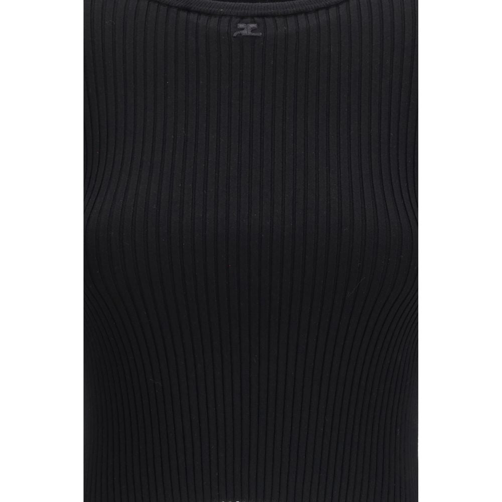 Courrèges Black Viscose Top
