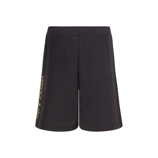 Versace Jeans Black Cotton Bermuda Shorts