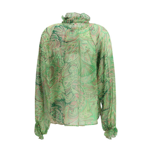 Etro Bicolor Silk Pattern Shirt