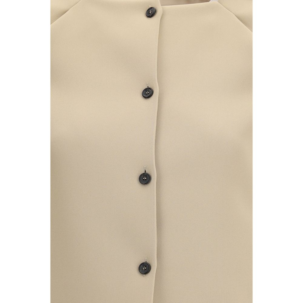 Khaite Beige Polyester Coat