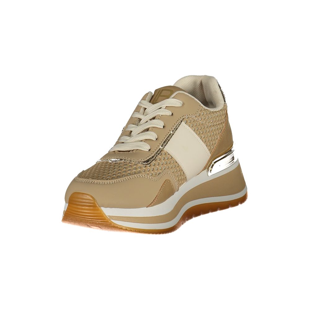 Laura Biagiotti Beige Polyester Athletic Sneakers