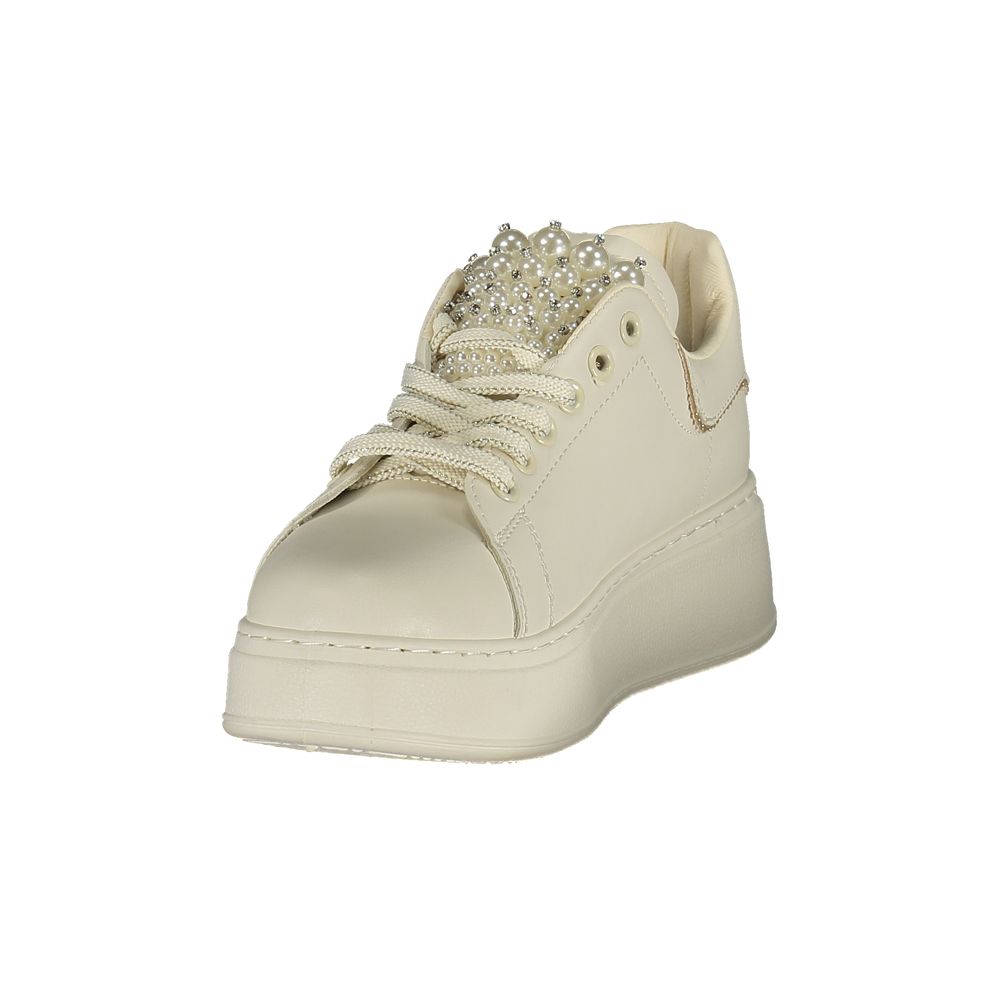 Laura Biagiotti White Polyester Athletic Sneakers