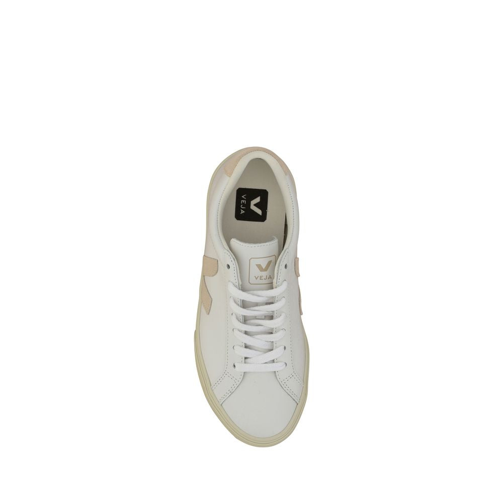 Veja White Calf Leather Bos Taurus Sneakers