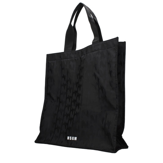 MSGM Black Fabric Handbag