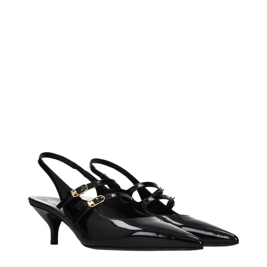 Celine Black Leather Sandals