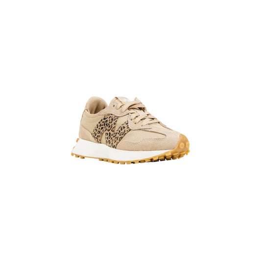 New Balance Beige Suede Leather Low Top Sneakers