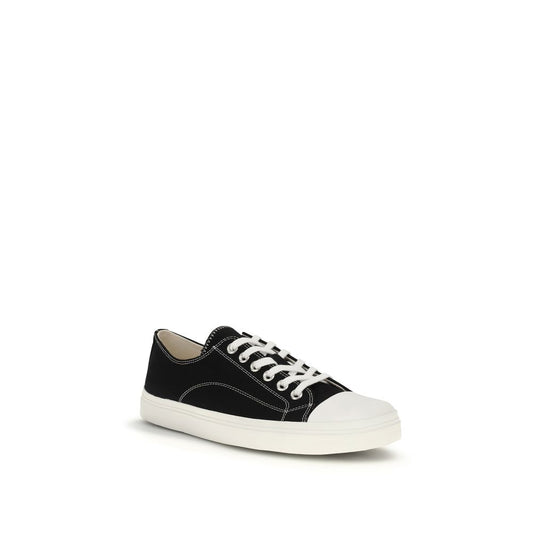 Moschino Black Cotton Low Top Sneakers