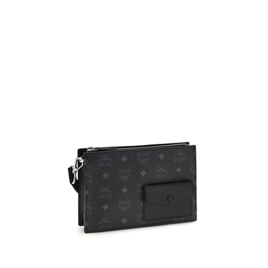 MCM Black Calf Leather Bos Taurus Shoulder Bag