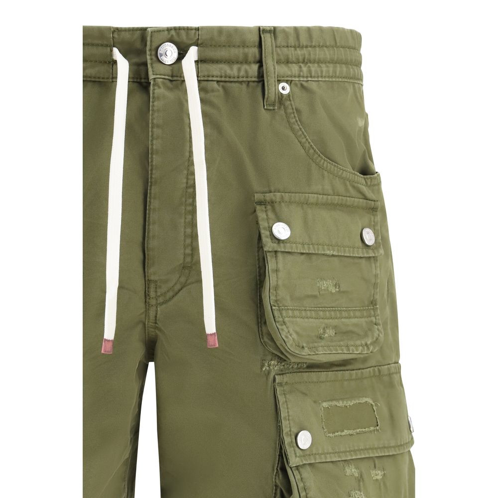 Dsquared² Bicolor Cotton Bermuda Shorts