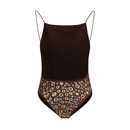 Oséree Brown Polyamide One-Piece Swimsuit