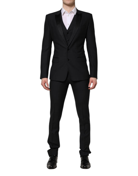 Dolce & Gabbana Dark Blue MARTINI 2 Buttons 3 Piece Suit
