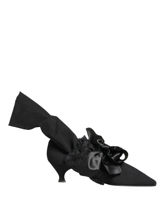 Dolce & Gabbana Black Suede Mid Calf Boots Shoes