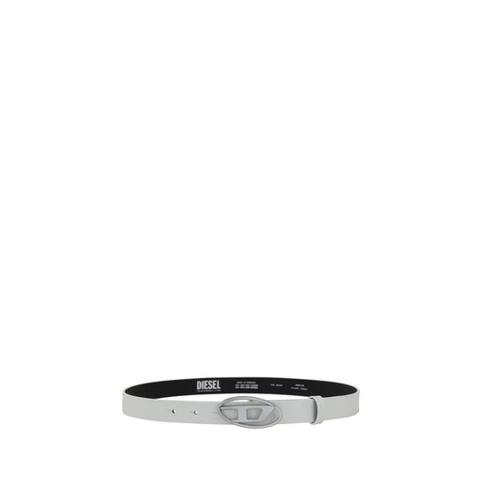 Diesel White Calf Leather Bos Taurus Regular Belt