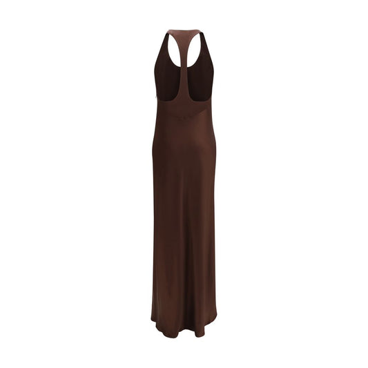 Staud Brown Silk Casual Dress