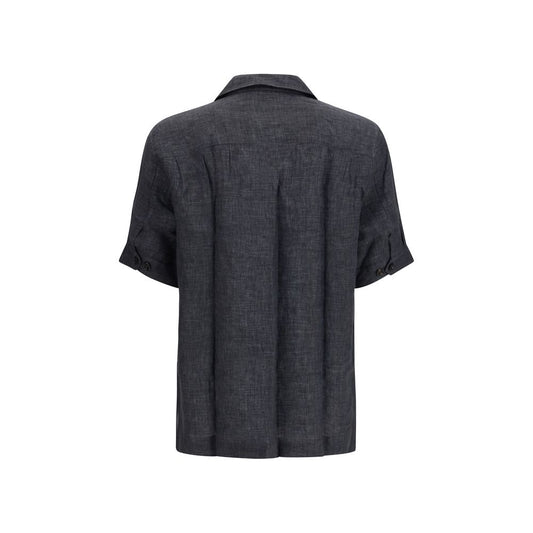 Brunello Cucinelli Gray Linen Shirt
