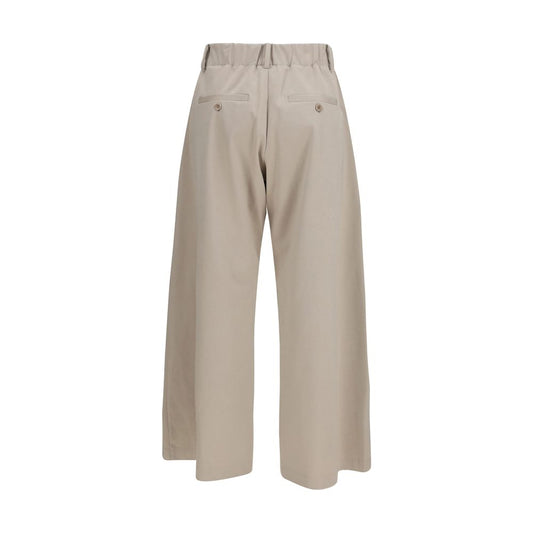 Brunello Cucinelli Beige Cotton Casual Pants