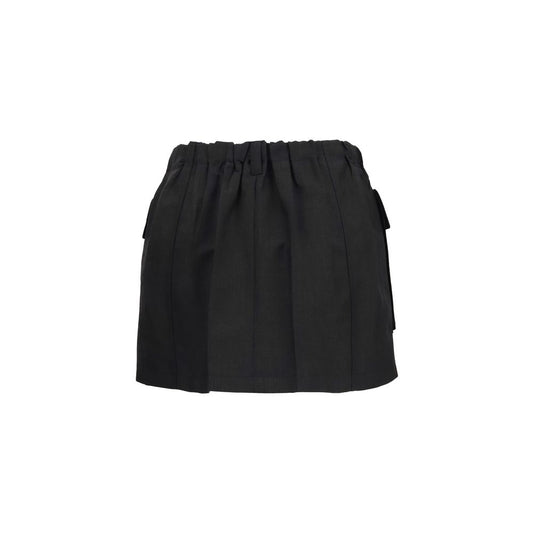 Prada Gray Linen Mini Skirt