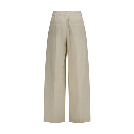 Brunello Cucinelli Beige Cotton Casual Pants