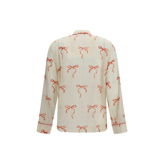 Forte_Forte Beige Cotton Pattern Shirt