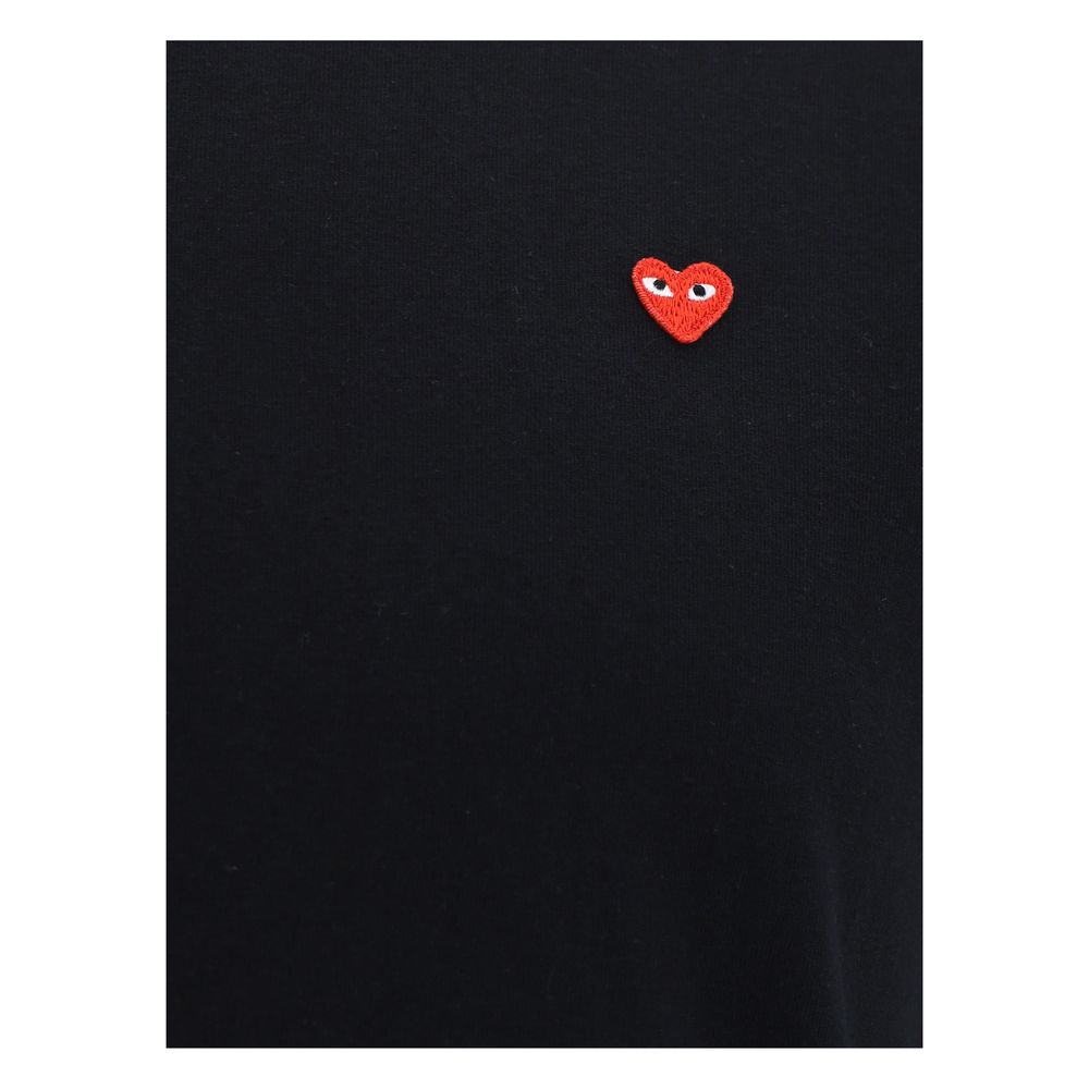 Comme Des Garçons Play Black Cotton T-Shirt
