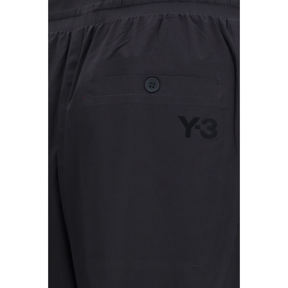 Y-3 Black Polyester Bermuda Shorts