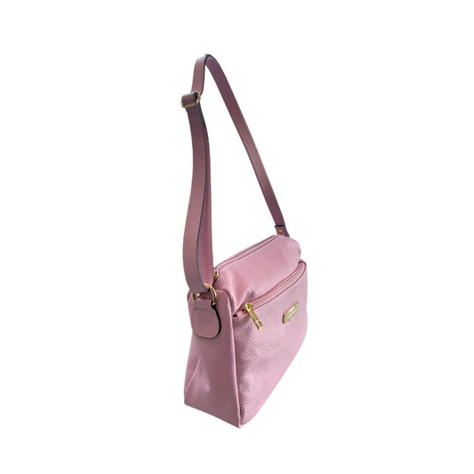 Baldinini Trend Pink Leather Women Crossbody Bag