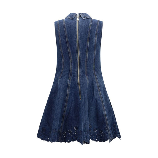 Self-Portrait Blue Cotton Casual Dress