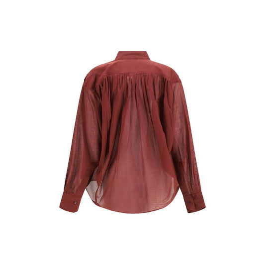 The Andamane Bordeaux Cotton Shirt