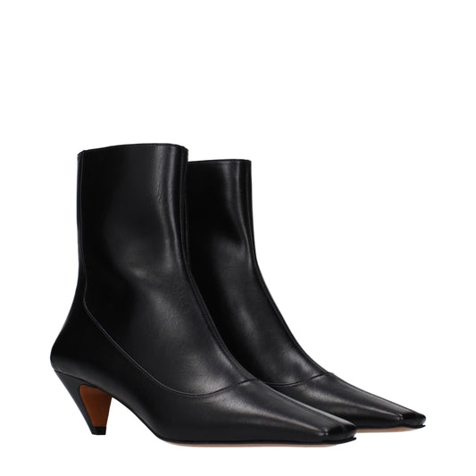 Stella McCartney Black Leather Ankle Boots