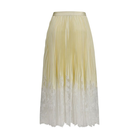 Self-Portrait Bicolor Polyester Midi Skirt