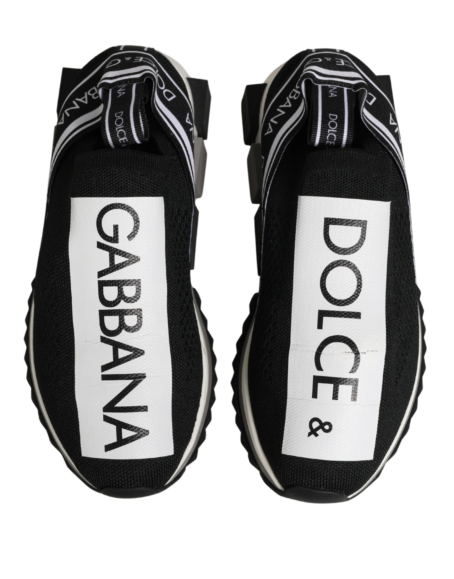 Dolce & Gabbana Black Sorrento Slip On Low Top Sneakers Shoes