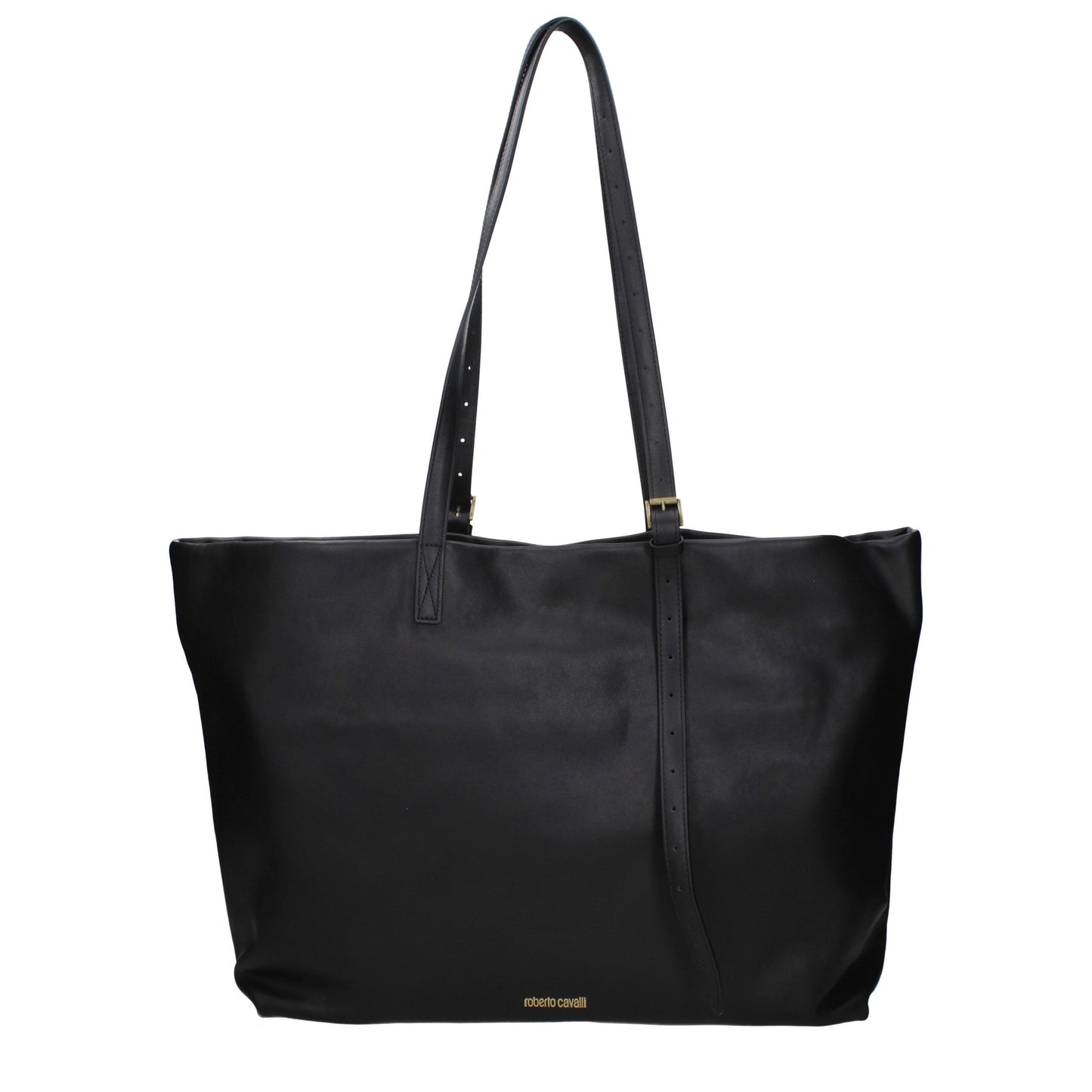 Roberto Cavalli Black Leather Shoulder Bag