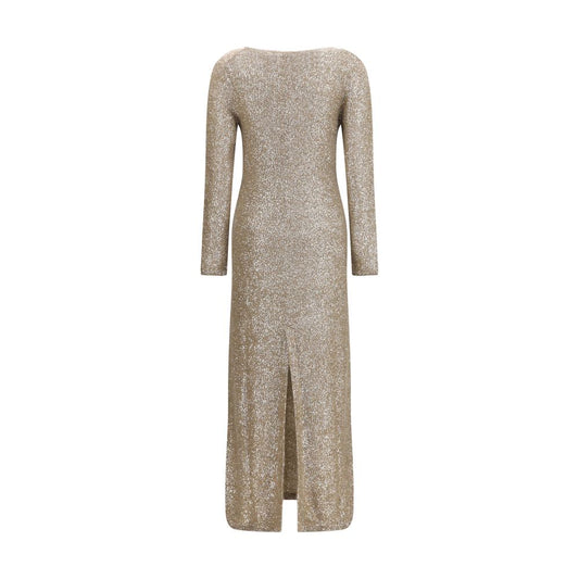 Brunello Cucinelli Brown Acetate Casual Dress