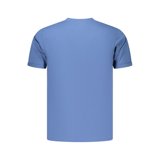 Coveri Moving Blue Cotton Men's T-Shirt