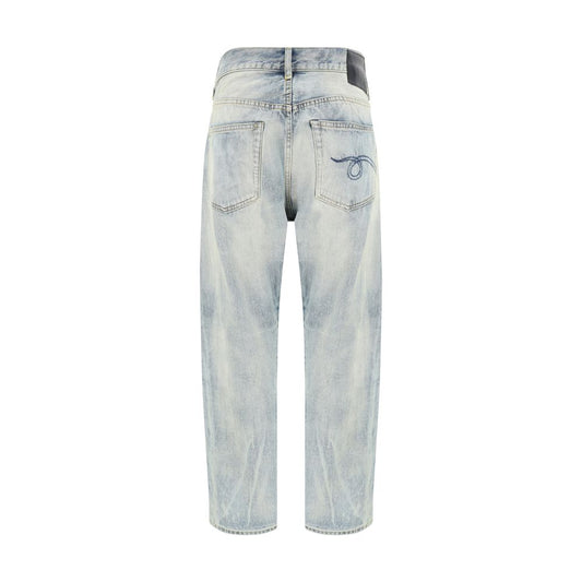 R13 Blue Cotton Straight-Leg Jeans