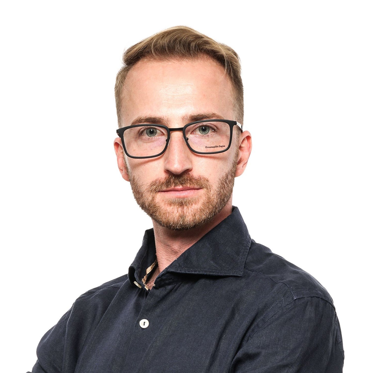 Ermenegildo Zegna Black Men Optical Frames