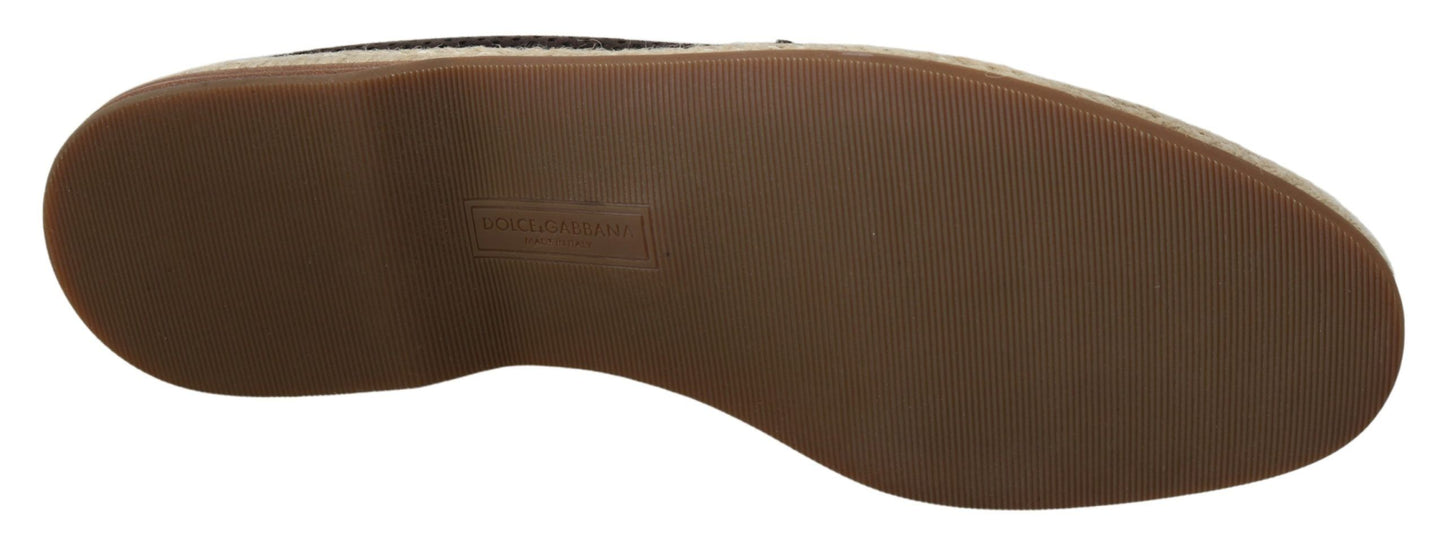 Dolce & Gabbana Elegant Brown Leather Loafers for Men