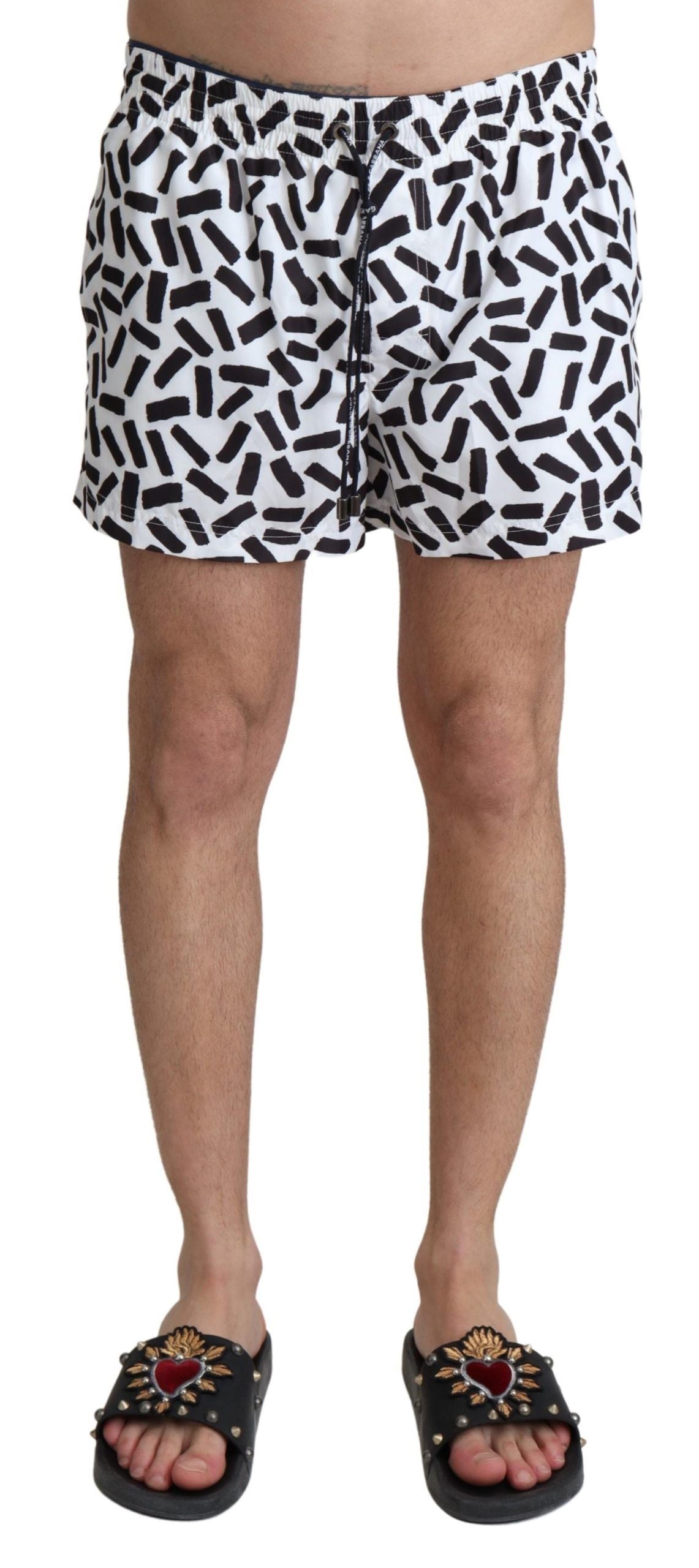 Dolce & Gabbana Elegant Monochrome Swimming Trunks