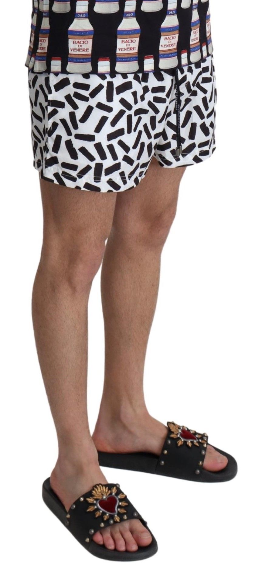 Dolce & Gabbana Elegant Monochrome Swimming Trunks