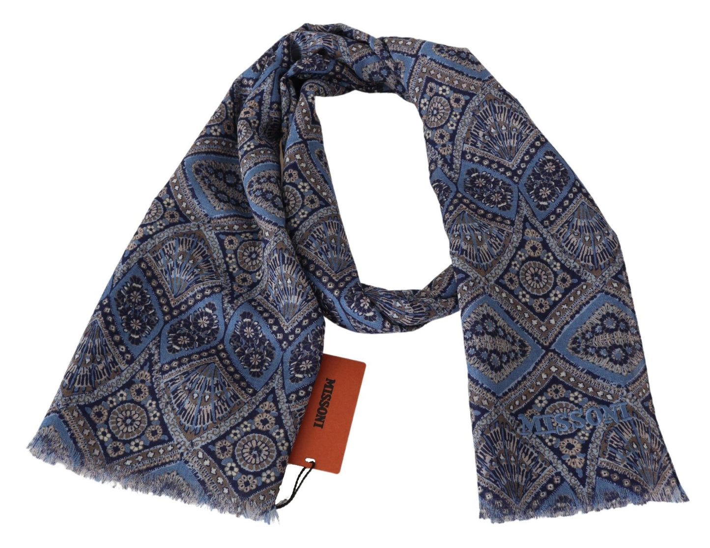 Missoni Chic Multicolor Wool Scarf with Signature Design