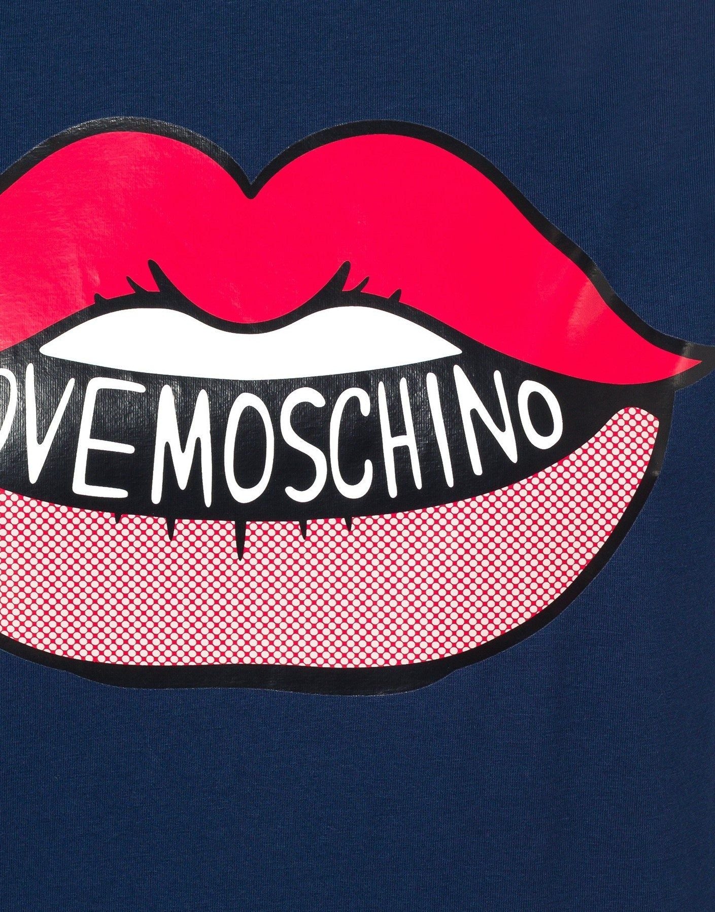 Love Moschino Navy Blue Cotton Women T-Shirt