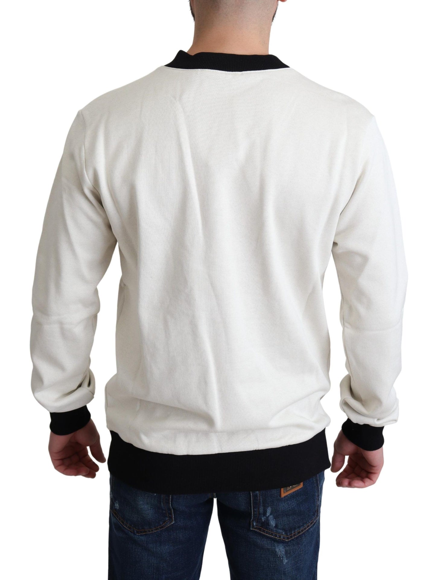 Dolce & Gabbana Royal Crown Crewneck Sweater in White