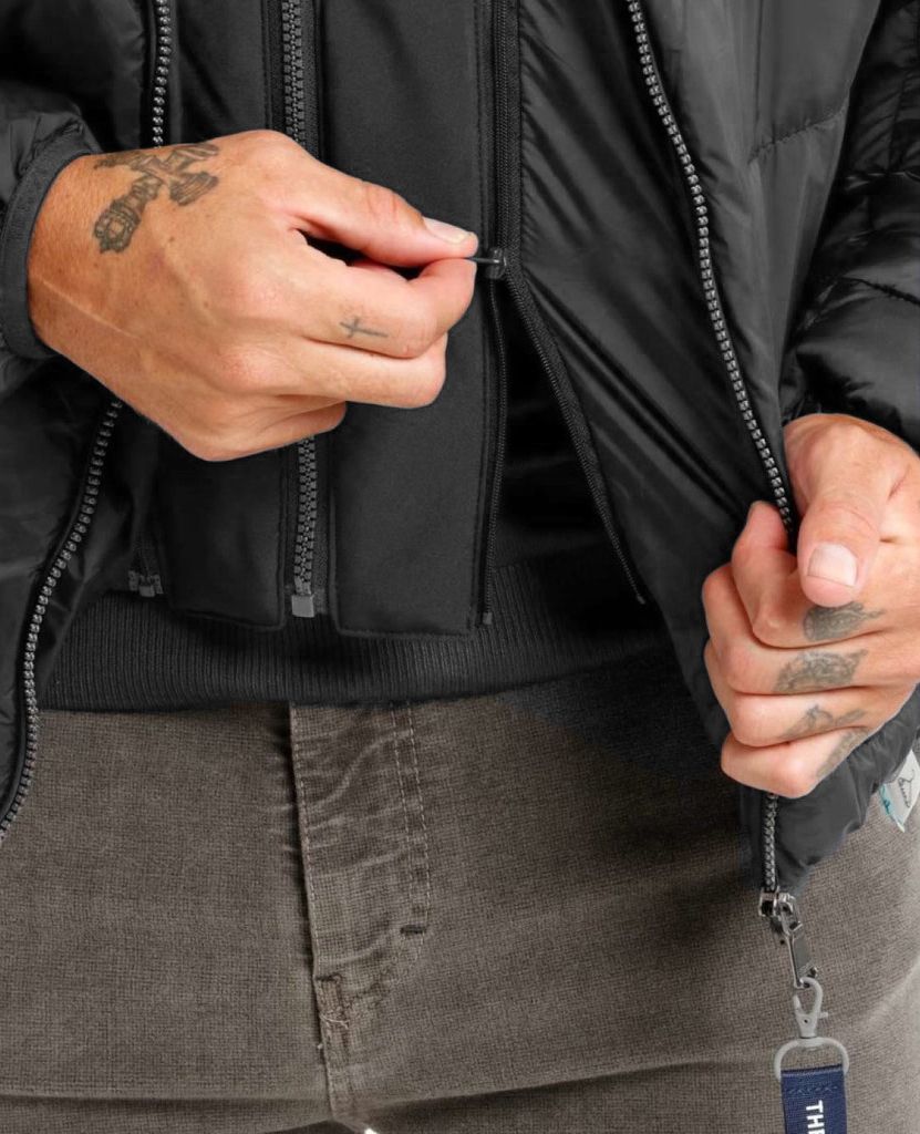 Yes Zee Gray Nylon Men Jacket